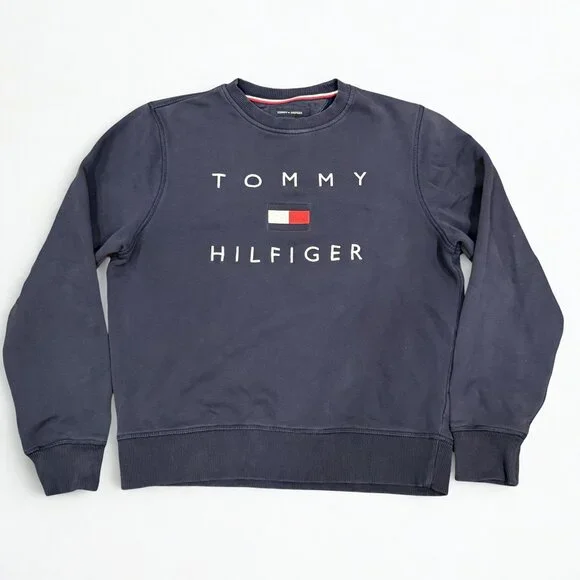 Tommy Hilfiger Blue Pullover Crew Sweatshirt - Women’s Size Small - Picture 1 of 10